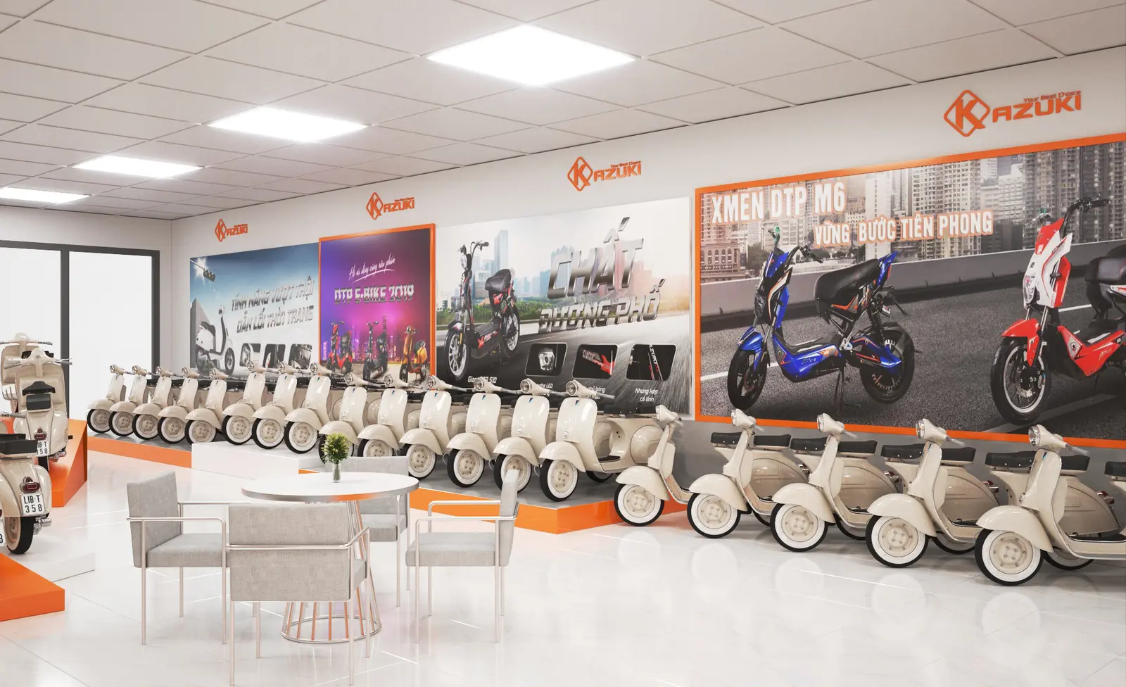 3D design visualisation: Consultation area and point-of-sale materials.